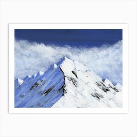 Cloudy mountain Art Print