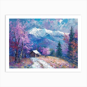 Cabin In The Mountains 2 Art Print