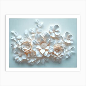 Paper Flower Wall Art 4 Art Print