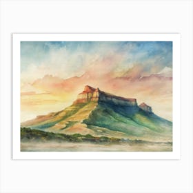 Sunset In The Mountains Art Print