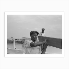 Stevedores Handling Lumber In Unloading Process, Unloading The El Rito, Pilottown, Louisiana By Russell Lee Art Print