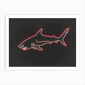 Neon Zebra Shark 4 Art Print