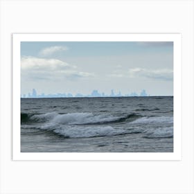 Cityscape From The Beach Art Print