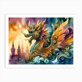 Dragon Painting 7 Art Print