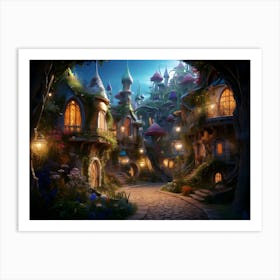 Fairytale Village Art Print