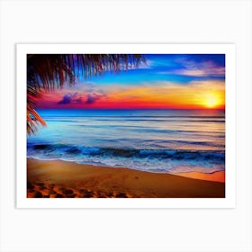 Sunset On The Beach 651 Art Print