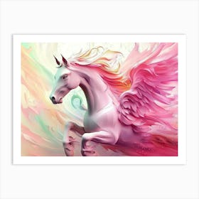 Pegasus Animal Abstract Stallion 3 Art Print