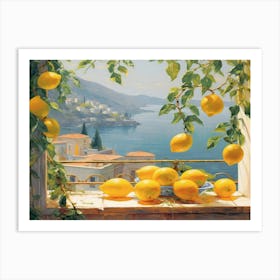 Lemons On The Window Sill Art Print