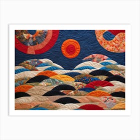 Many Lands Under One SUN Quilting Art, 1508 Art Print