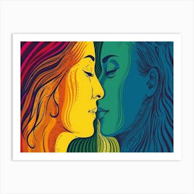 Rainbow Kisses Art Print