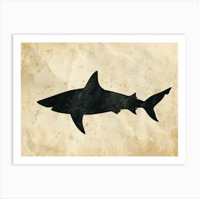 Smallscale Cookiecutter Shark Silhouette 5 Art Print