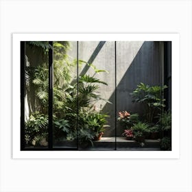 Nature Petiole Art Sunshine Black Up High Overlay Concrete Shadowy Floral Light Natural (15) Art Print