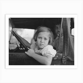 Untitled Photo, Possibly Related To Child Of Farmer Sitting In Automobile Waiting For Father To Come Out Of General Art Print