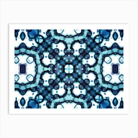 Blue Abstract Pattern From Spots 3 Art Print