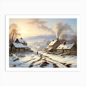 Winter Village 1 Art Print