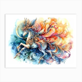 Unicorn Painting 7 Art Print