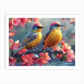 Beautiful Bird on a branch 14 Art Print