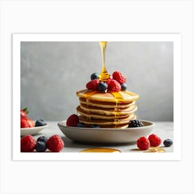 Pancakes With Honey Art Print