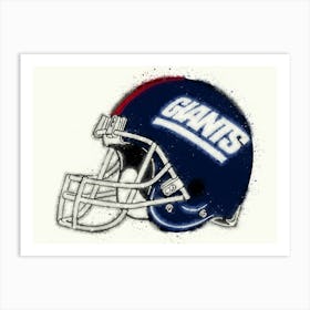 New York Giants Helmet Painting Art Print