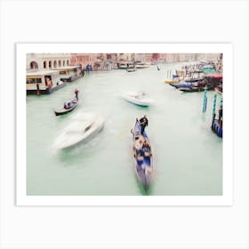 Movement On The Grand Canal Venice Art Print