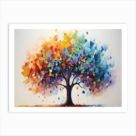 Diktorrr The Modern Tree Oil Painting By Artist With Different Art Print