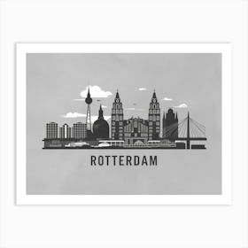 Rotterdam Skyline Art Print