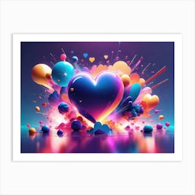 Colorful Heart Creative Art Print 27 Art Print