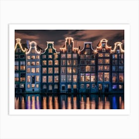 Amsterdam At Night Art Print