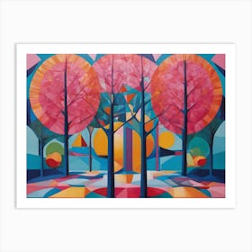 Abstract Of Trees Art Print