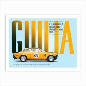 Alfa Romeo Giulia 1300 GT Junior Art Print