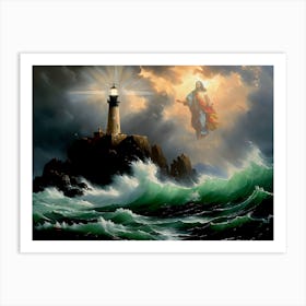 Jesus Appearing - Rapture - Ai Art Print