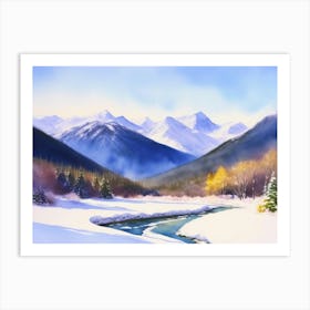 Cold Beauty: A Winter Landscape 1 Art Print