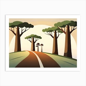 Road In The Forest Art Print