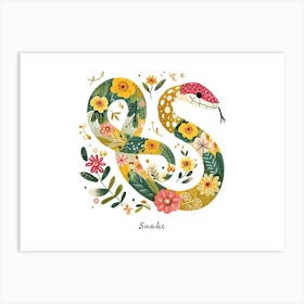 Little Floral Snake 2 Poster Art Print