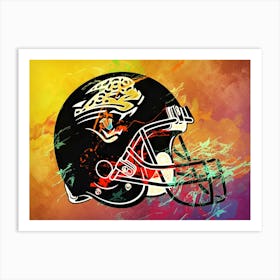 Jacksonville Jaguars Helmet Abstract Art Print