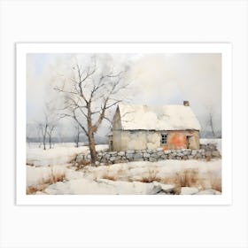 Old Stone Farm Winter 2 Art Print