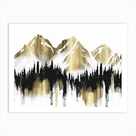 Gold Mountains Canvas Print 2 Art Print