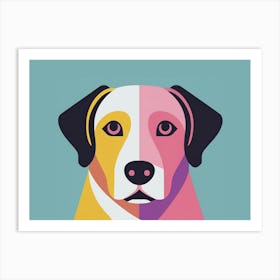 Labrador Dog Portrait Illustration Art Print