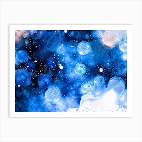 Blue Bubbles Art Print