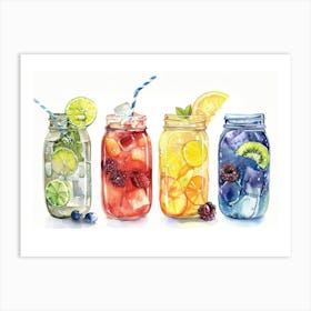 Tropical Drinks 1 Art Print