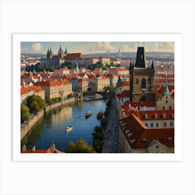 Prague Cityscape Art Print