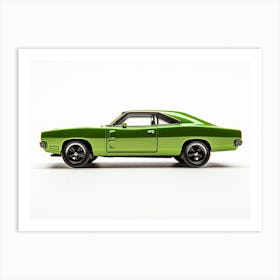 Toy Car 69 Dodge Charger Green Art Print