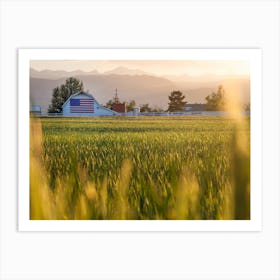 American Flag Barn Art Print