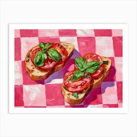 Bruscetta Pink Checkerboard 2 Art Print