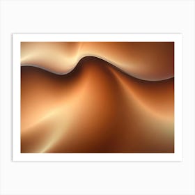 Abstract Image Of Brown Flowing Lines, Creating A Sense Of Movement And Energy Art Print