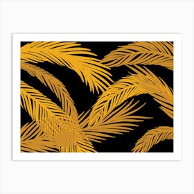 Gold Palms Art Print