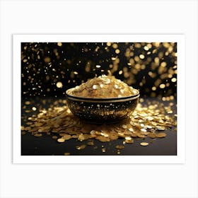 Gold Confetti Art Print