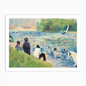 Study For Bathers At Asnières, Georges Seurat Art Print
