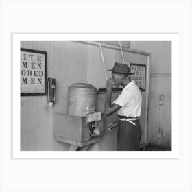 Drinking At Colored Water Cooler In Streetcar Terminal, Oklahoma City, Oklahoma By Russell Lee Art Print