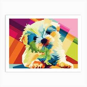 WPAP Style Cute Dogs Art Print